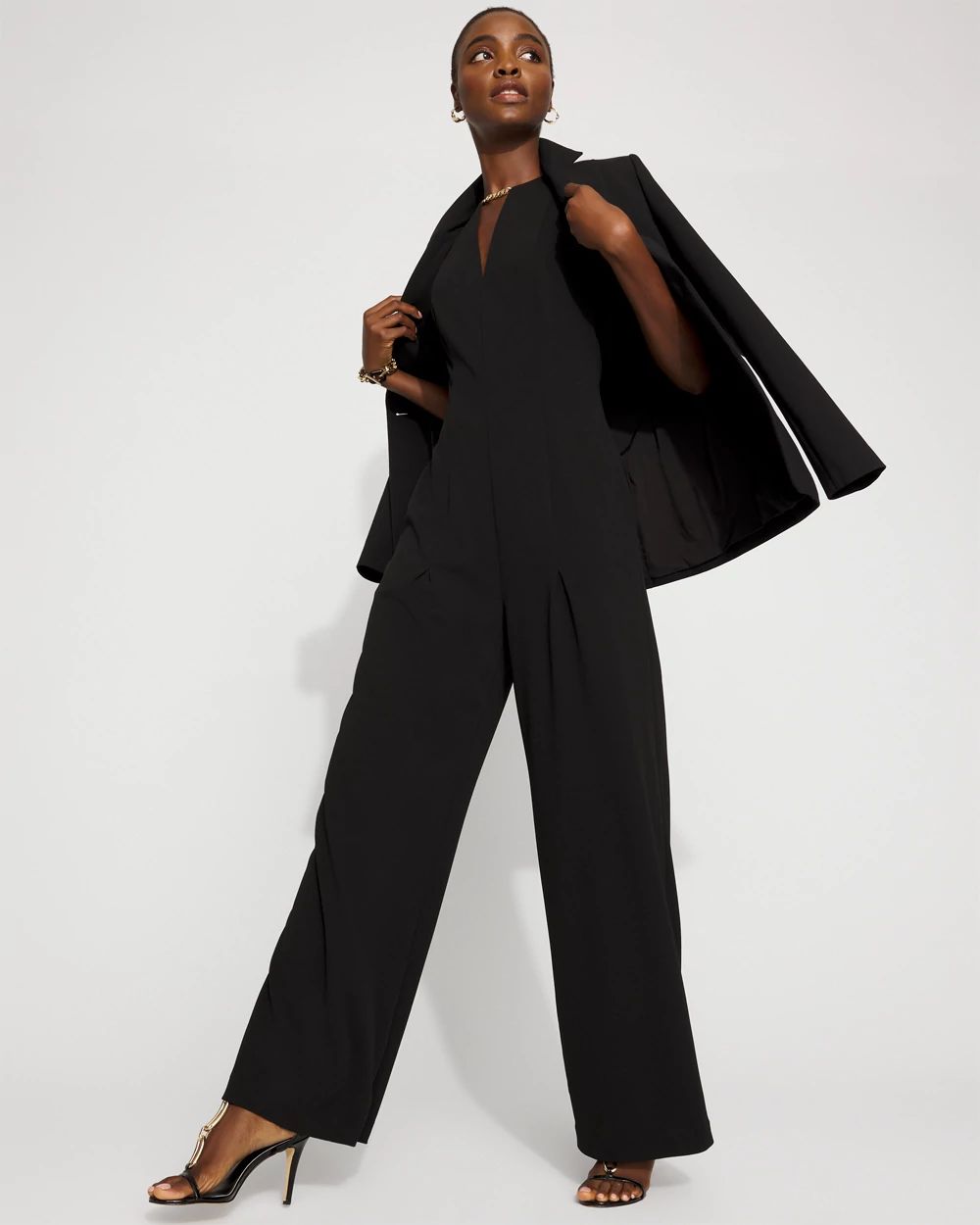 t__pyon Chain Detail Jumpsuit | White House Black Market